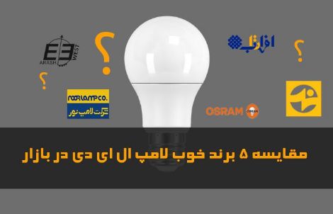 برند های مختلف لامپ های ال ای دی
